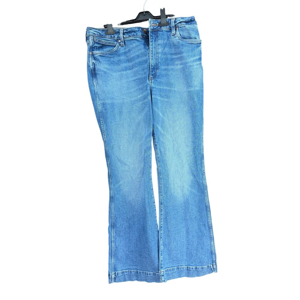 Wrangler Retro Bailey High Rise Trouser Jeans Blue Flare Denim 33x34